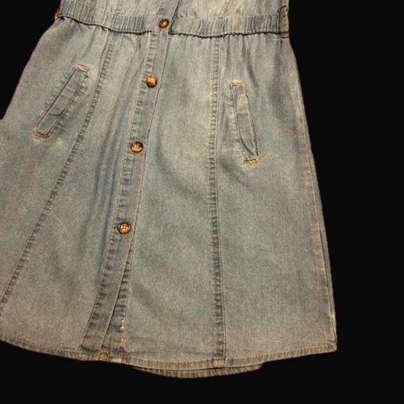 Size 10/12 Chillipea lightweight blue gray button down romper - Picture 9 of 13